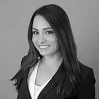 Black and white photo of consultant Marissa Gibbons