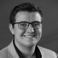 Black and white photo of consultant Anthony Caeti