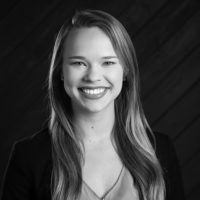 Black and white photo of consultant Kristina Groetsch