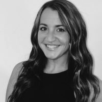 Black and white photo of consultant Lizz DiFlorio