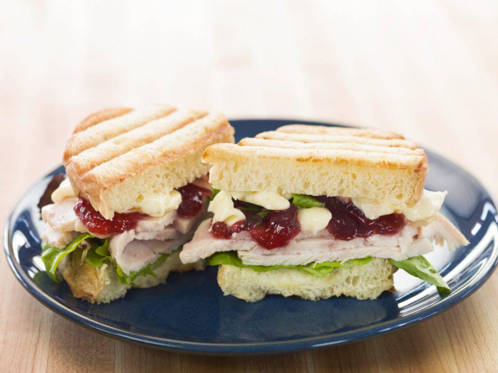 Turkey, Brie and Cranberry Panini