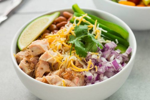 Lime Chicken Loaded Burrito Bowls