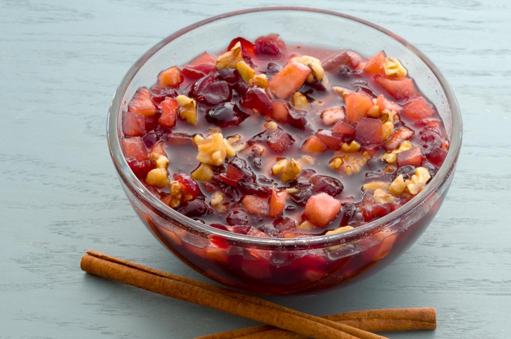 Apple Cranberry Sauce With Walnuts