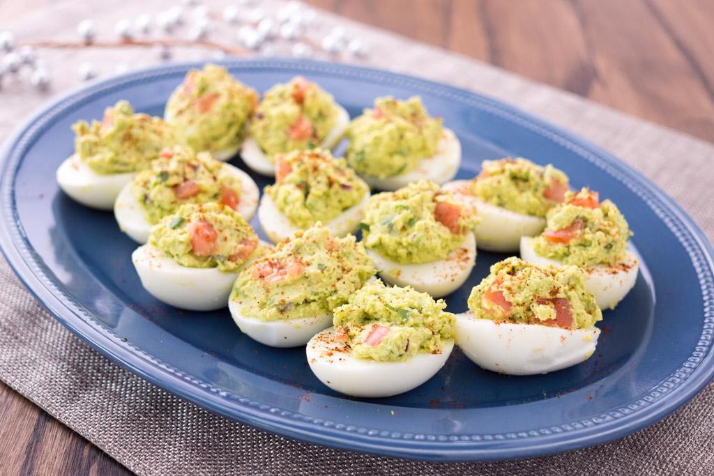Healthy and Satisfying Guacamole Deviled Eggs