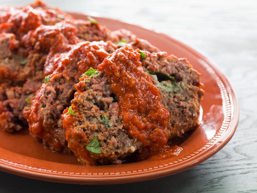 Basil and Mozzarella Stuffed Meatloaf