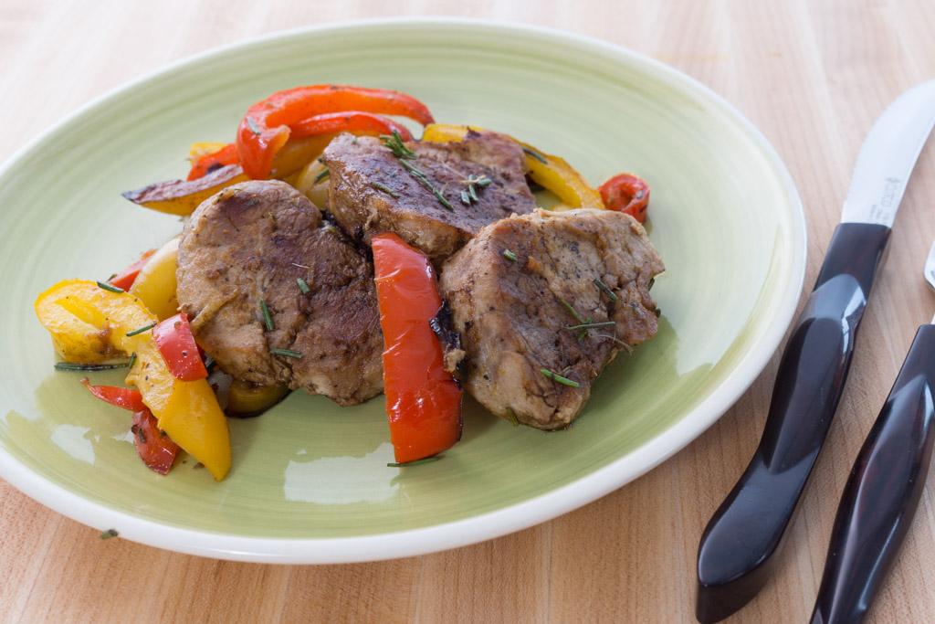 One-Skillet Pork Tenderloin With Peppers