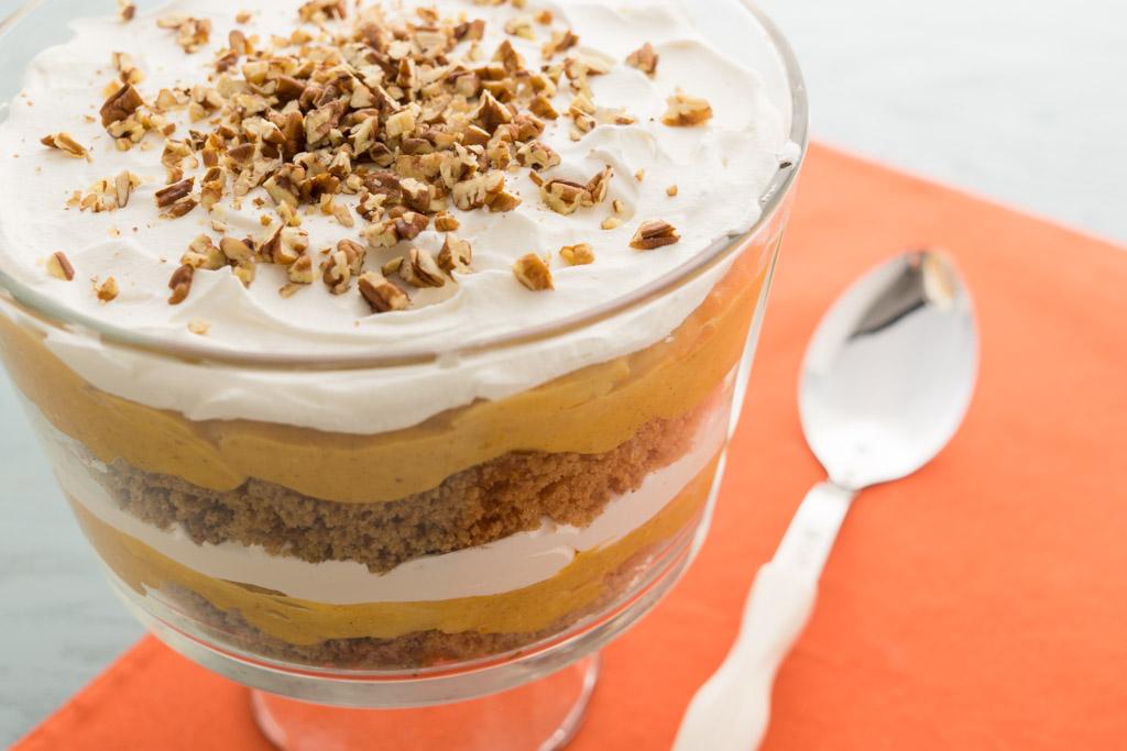 Festive Pumpkin Gingerbread Trifle