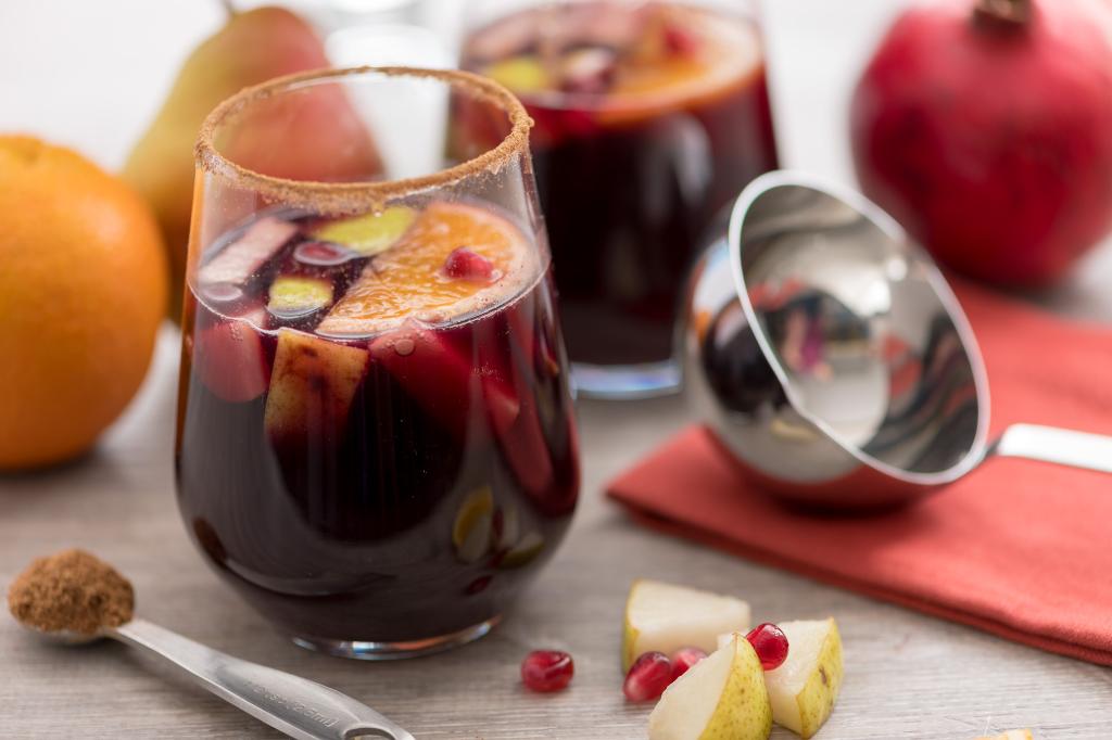 Holiday Sangria With Winter Fruits