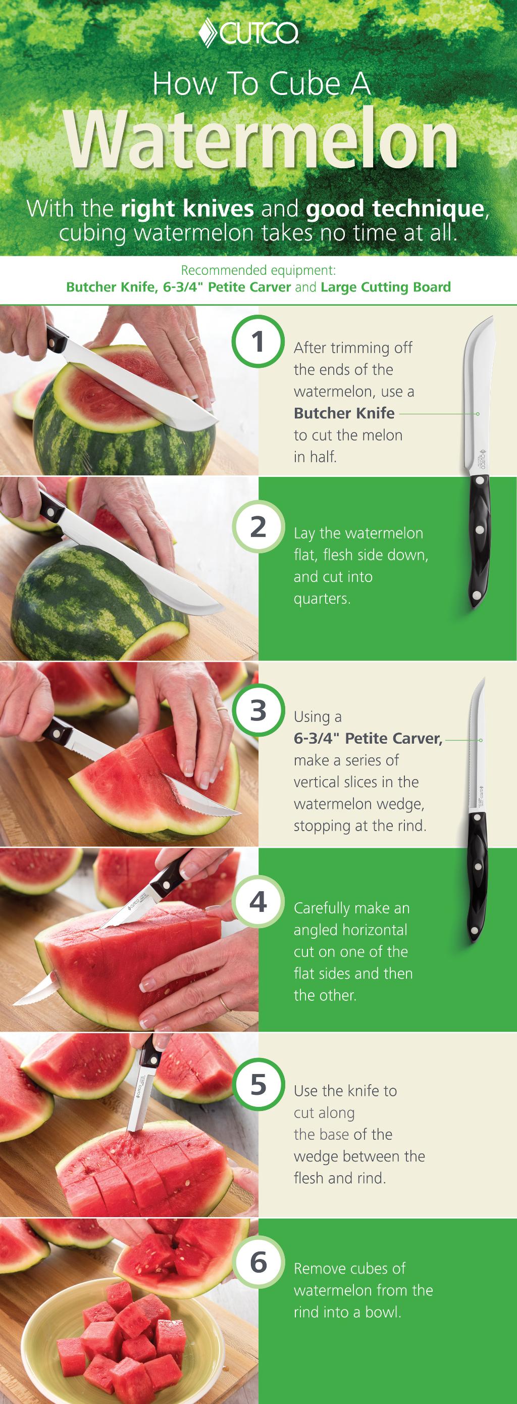 How to cut a watermelon into cubes ? 