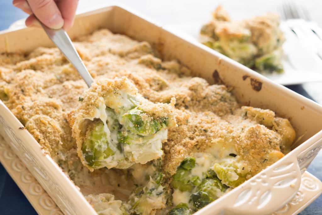Easy, Cheesy Brussels Sprouts Gratin