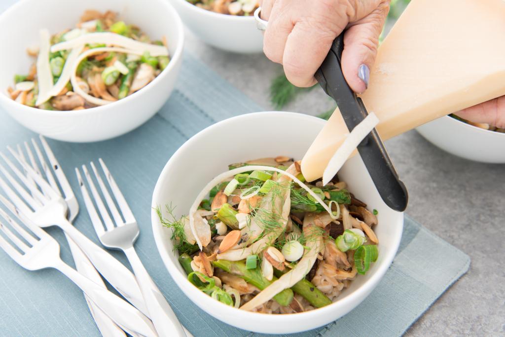 Mushroom and Asparagus Grain Bowl