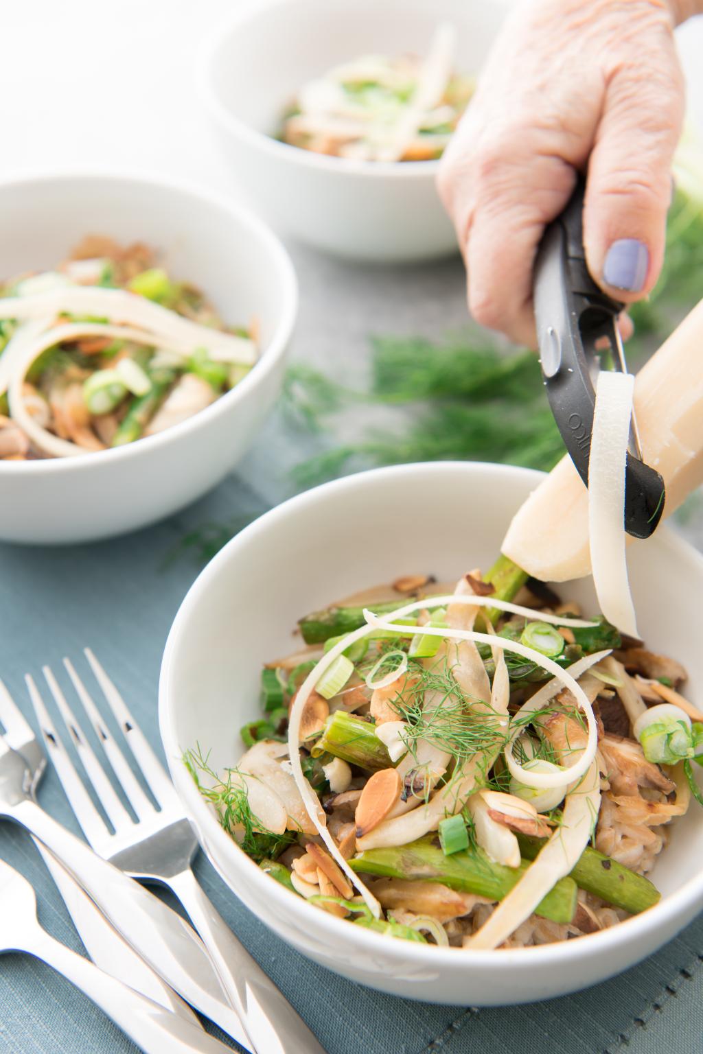 Mushroom and Asparagus Grain Bowl