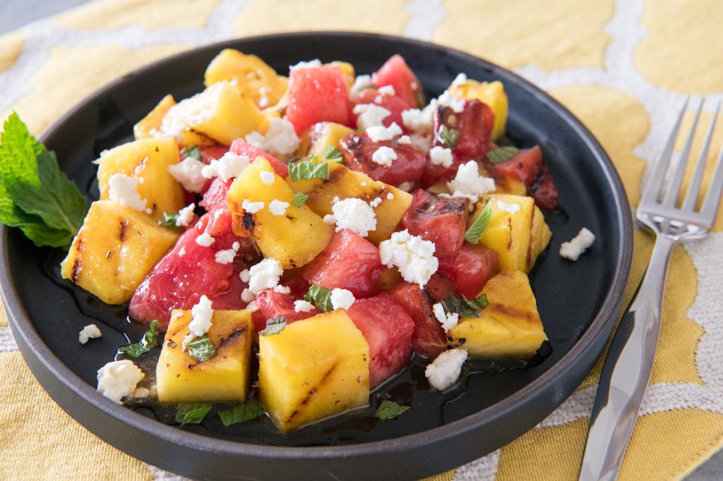 Grilled Pineapple and Watermelon