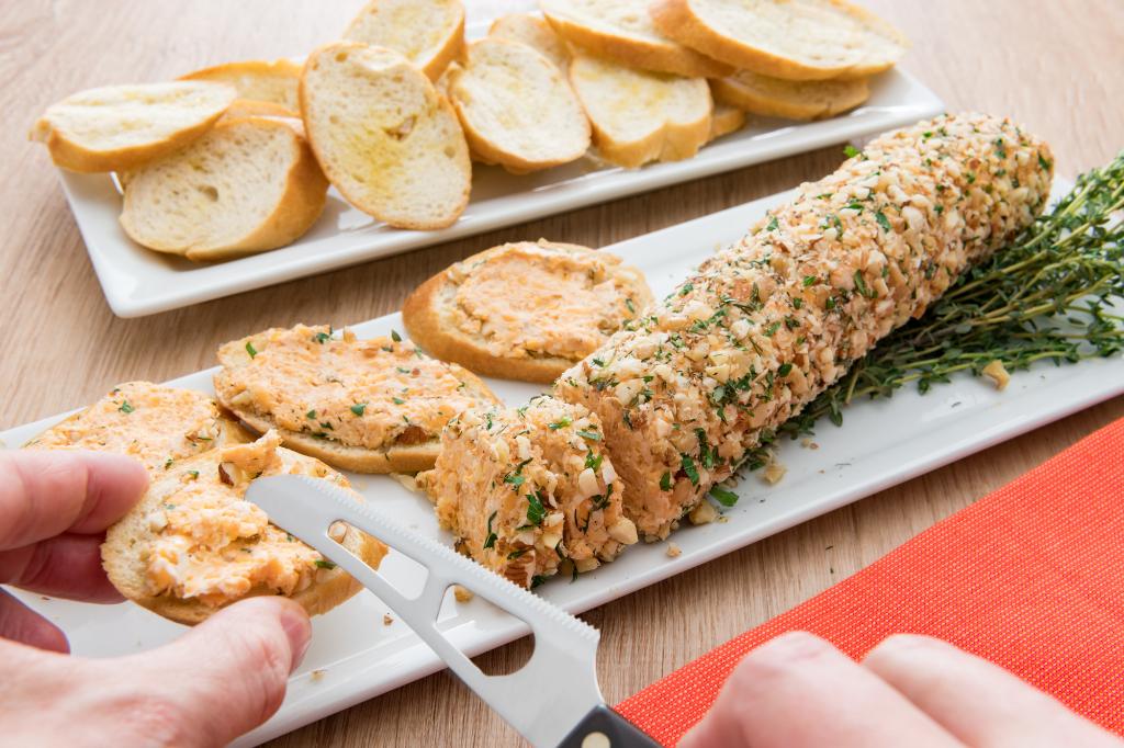 Herb and Nut-Crusted Cheese Log