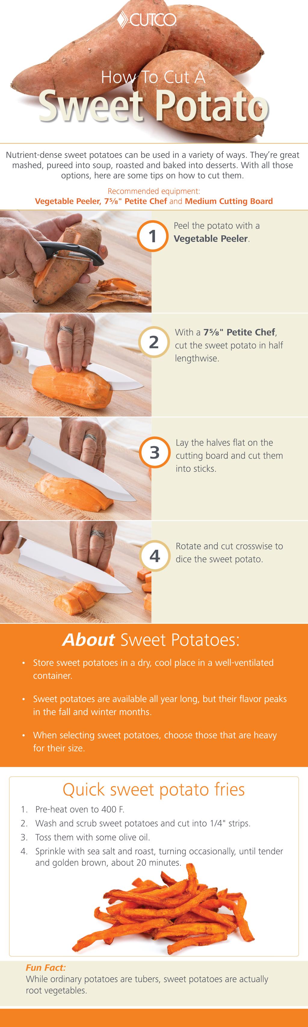 How to Cut Sweet Potatoes {Cubes, Sticks & More!} - FeelGoodFoodie