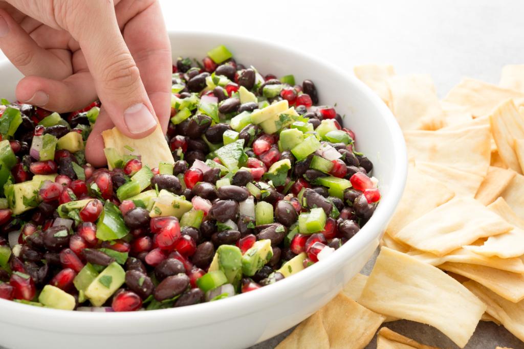 Pomegranate, Black Bean and Avocado Salsa Fresca