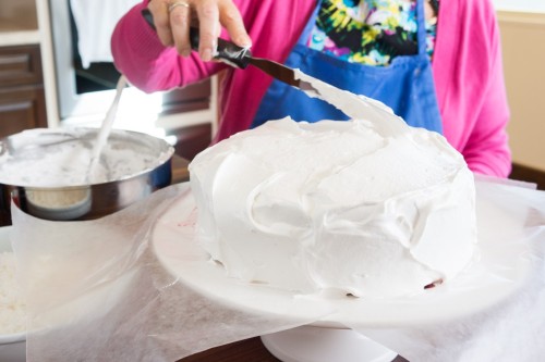 Coconut Raspberry Cake With 7-Minute Frosting