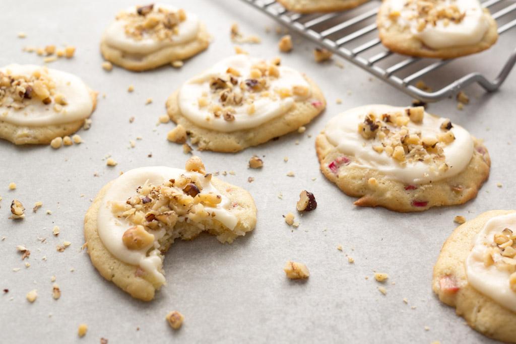 Sweet and Slightly Tart Rhubarb Cookies