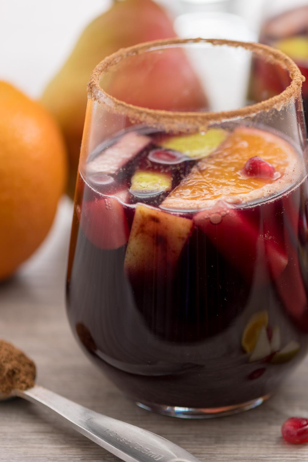 Holiday Sangria with Winter Fruits