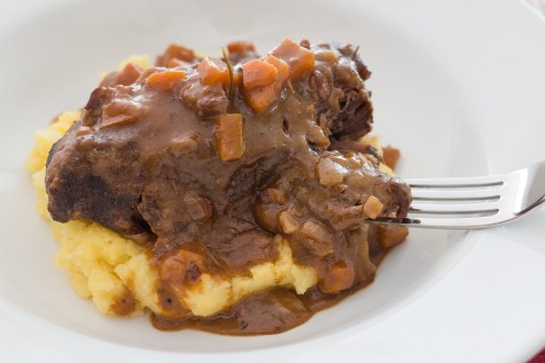 Braised Short Ribs With Creamy Polenta