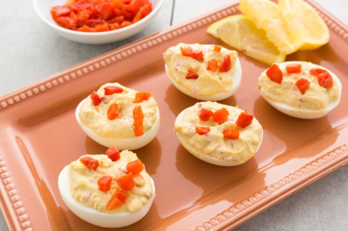 Pimento and Cheese Stuffed Eggs