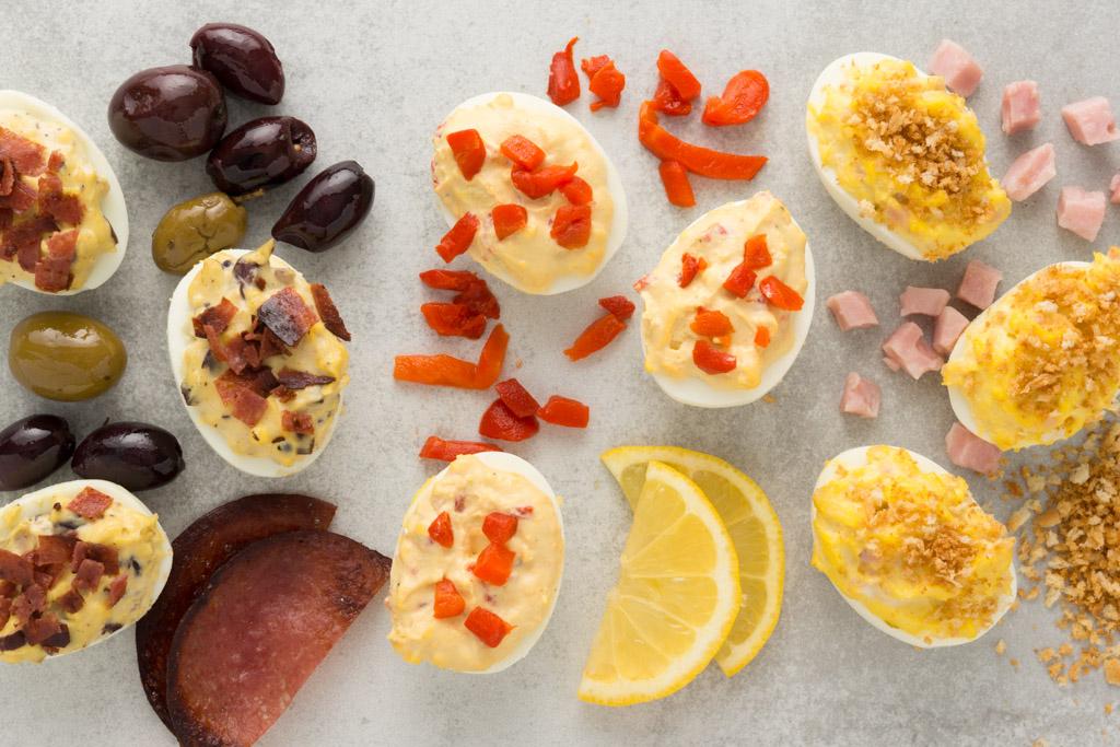 Stuffed Eggs 3 Ways