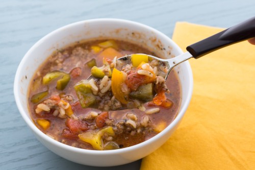 Slow Cooker Stuffed Pepper Soup