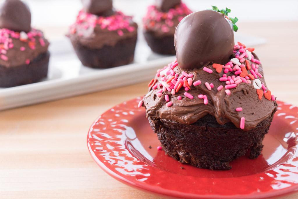 Triple Chocolate Mini Cakes