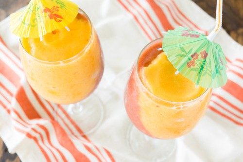 Strawberry and Peach Wine Slushies