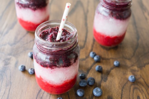 Red, White and Blue Wine Slushies