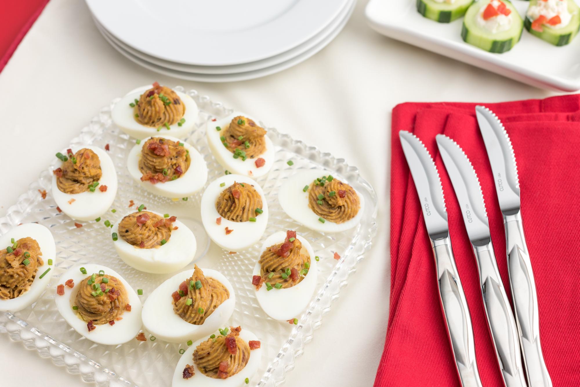 Deviled French Onion Eggs