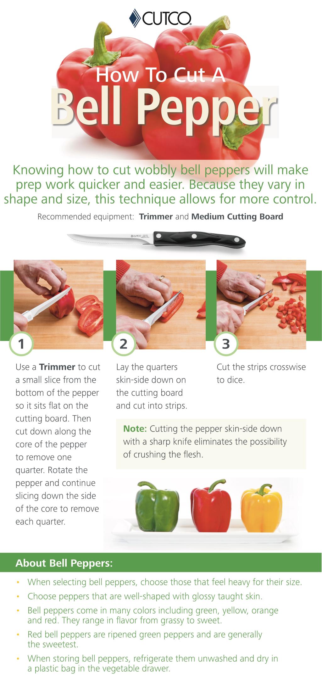 Infographic: How to Cut a Bell Pepper