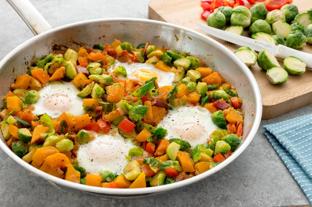 Brussels Sprouts Skillet Hash