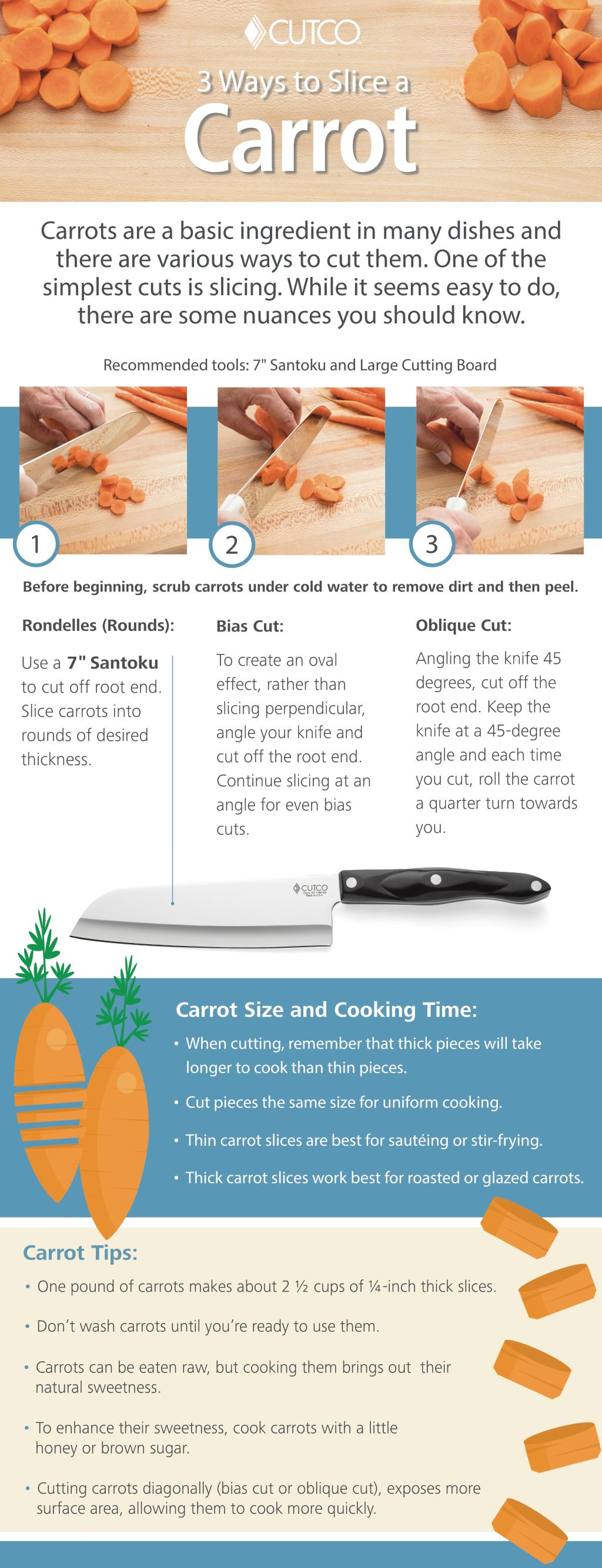 How To Cut Carrots: 4 Basic Cuts