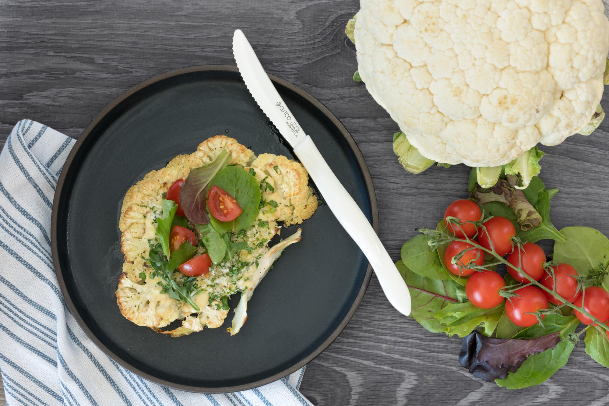 Cauliflower Steaks Milanese.