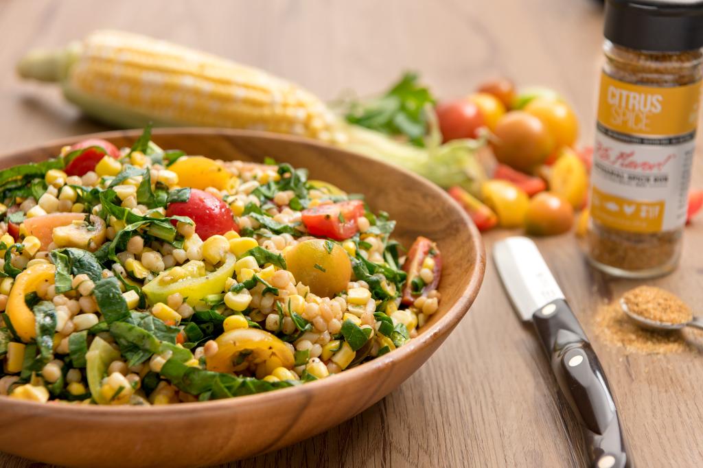 Summer Corn, Couscous and Cherry Tomato Salad