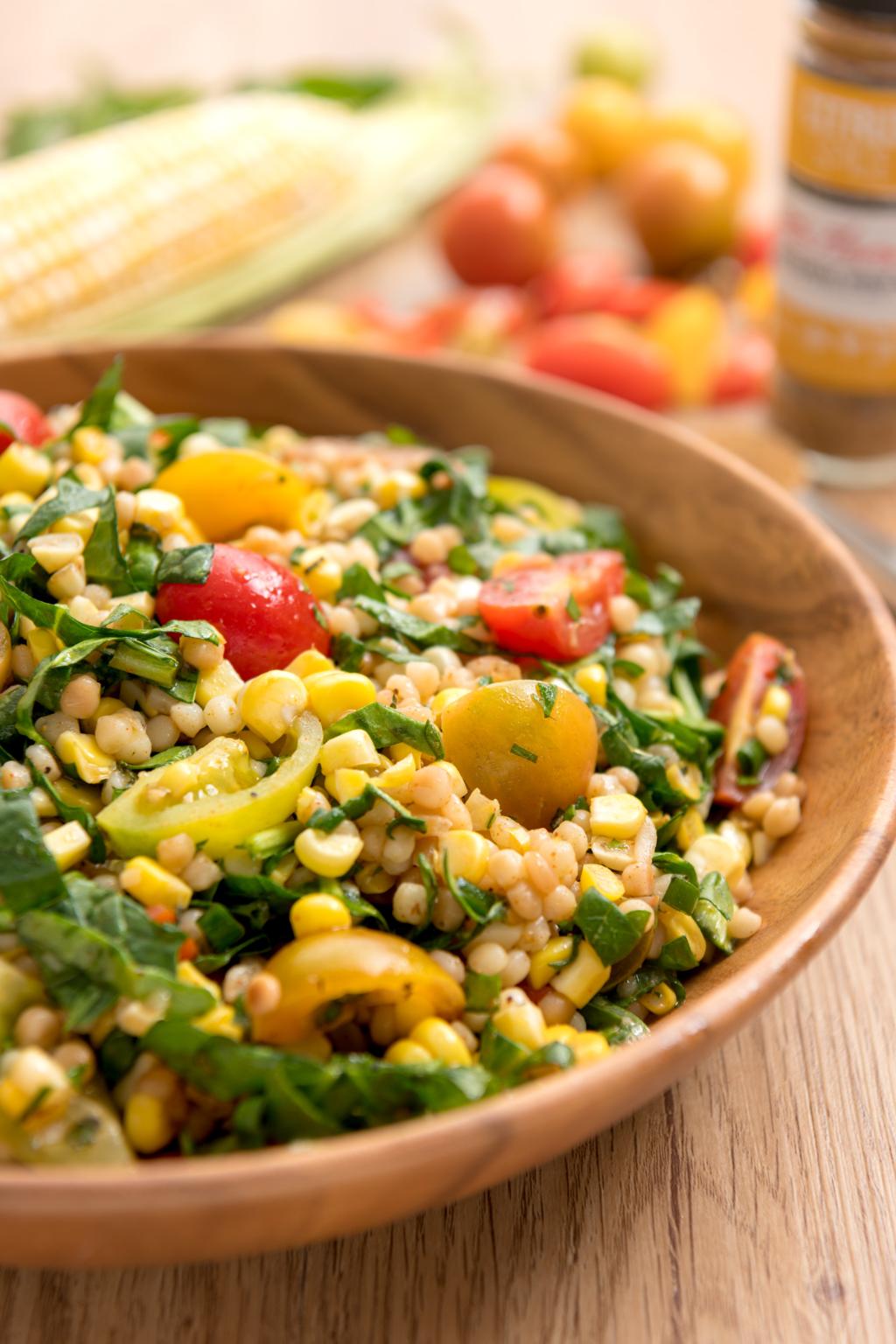 Summer Corn, Couscous And Cherry Tomato Salad