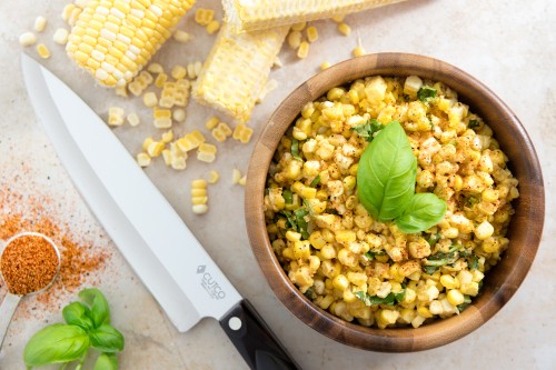 Creamed Corn With Basil