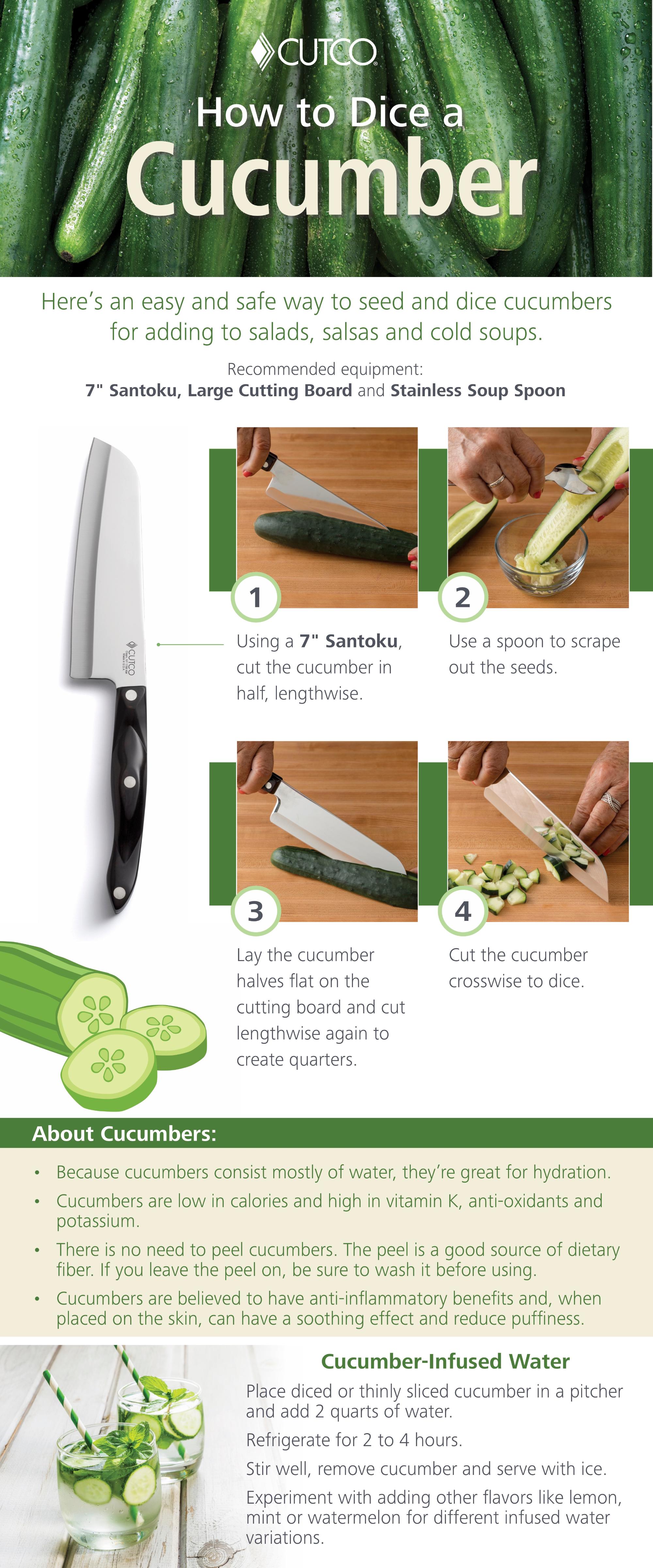 How To Chop Cucumber In Thin Slices 