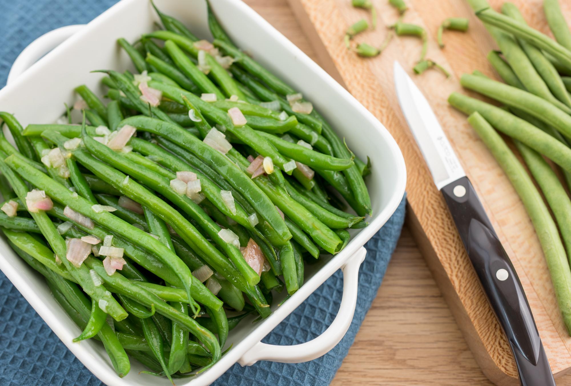 Green Beans With Warm Shallot Vinaigrette