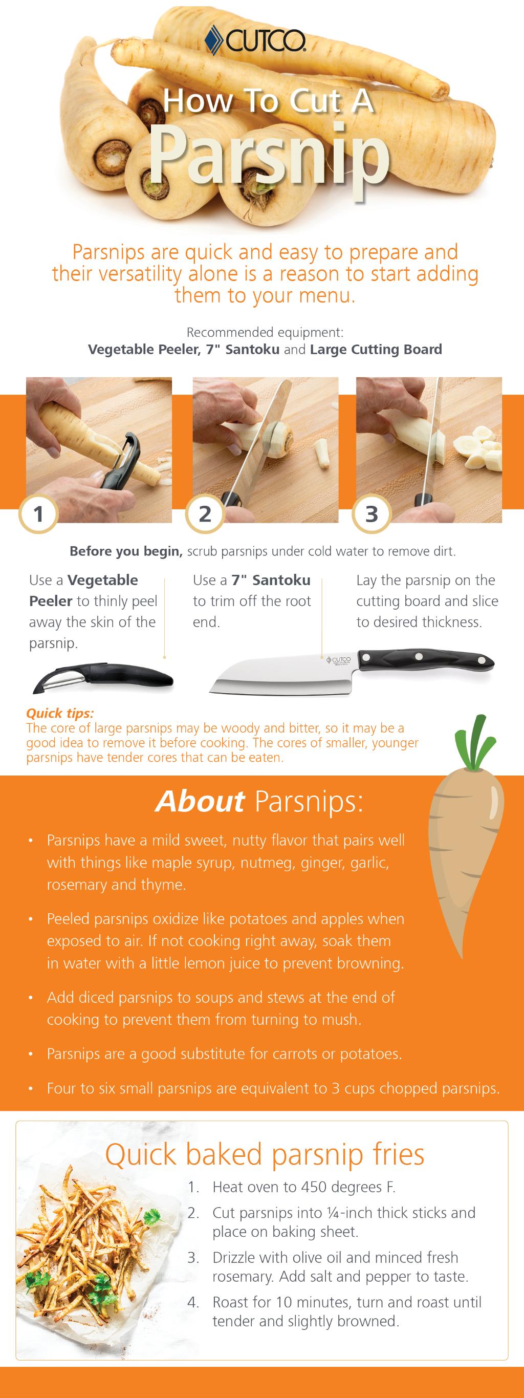 How To Clean And Cut Parsnips  