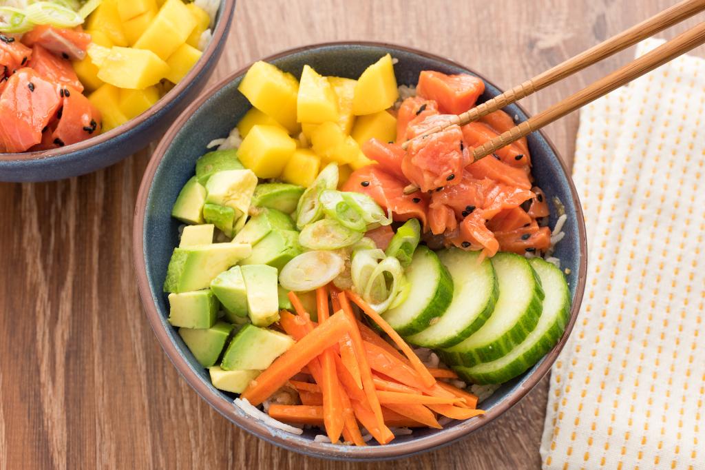 Salmon Poke Bowls With Fresh Flavor