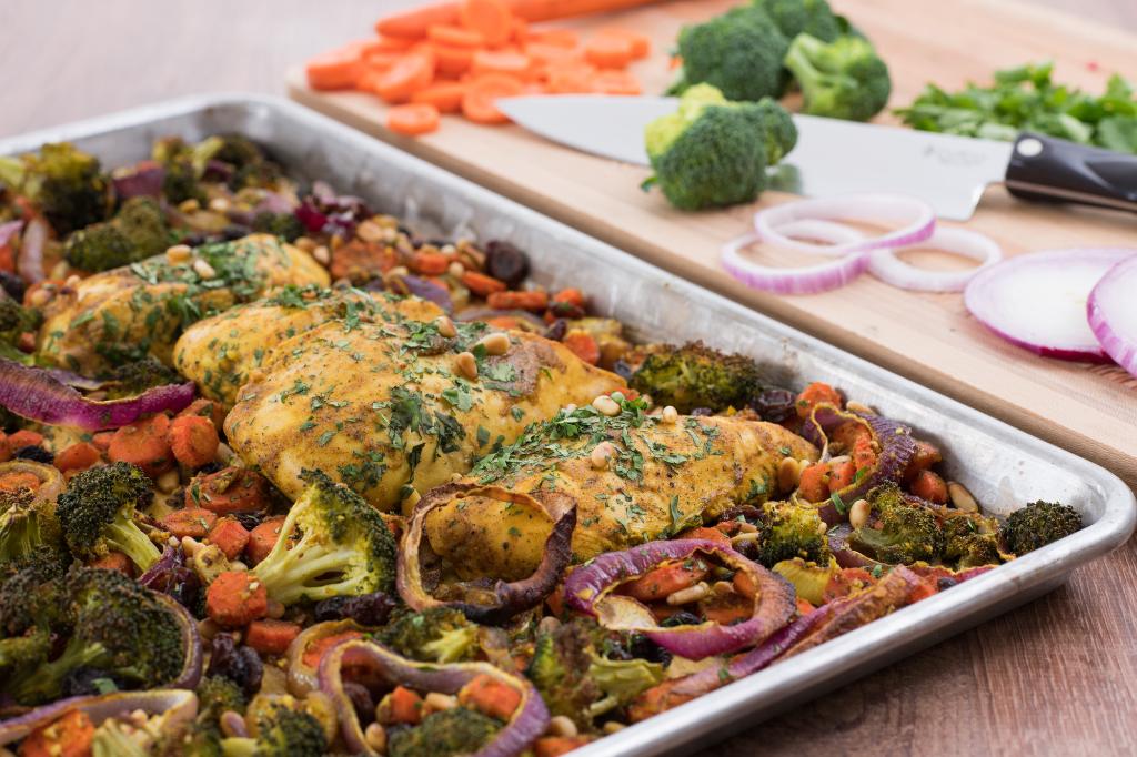 Sheet Pan Curried Chicken and Vegetables