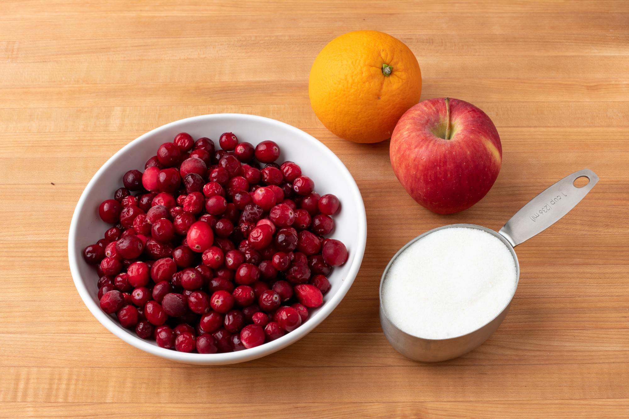 Ingredients for the Cranberry Sauce