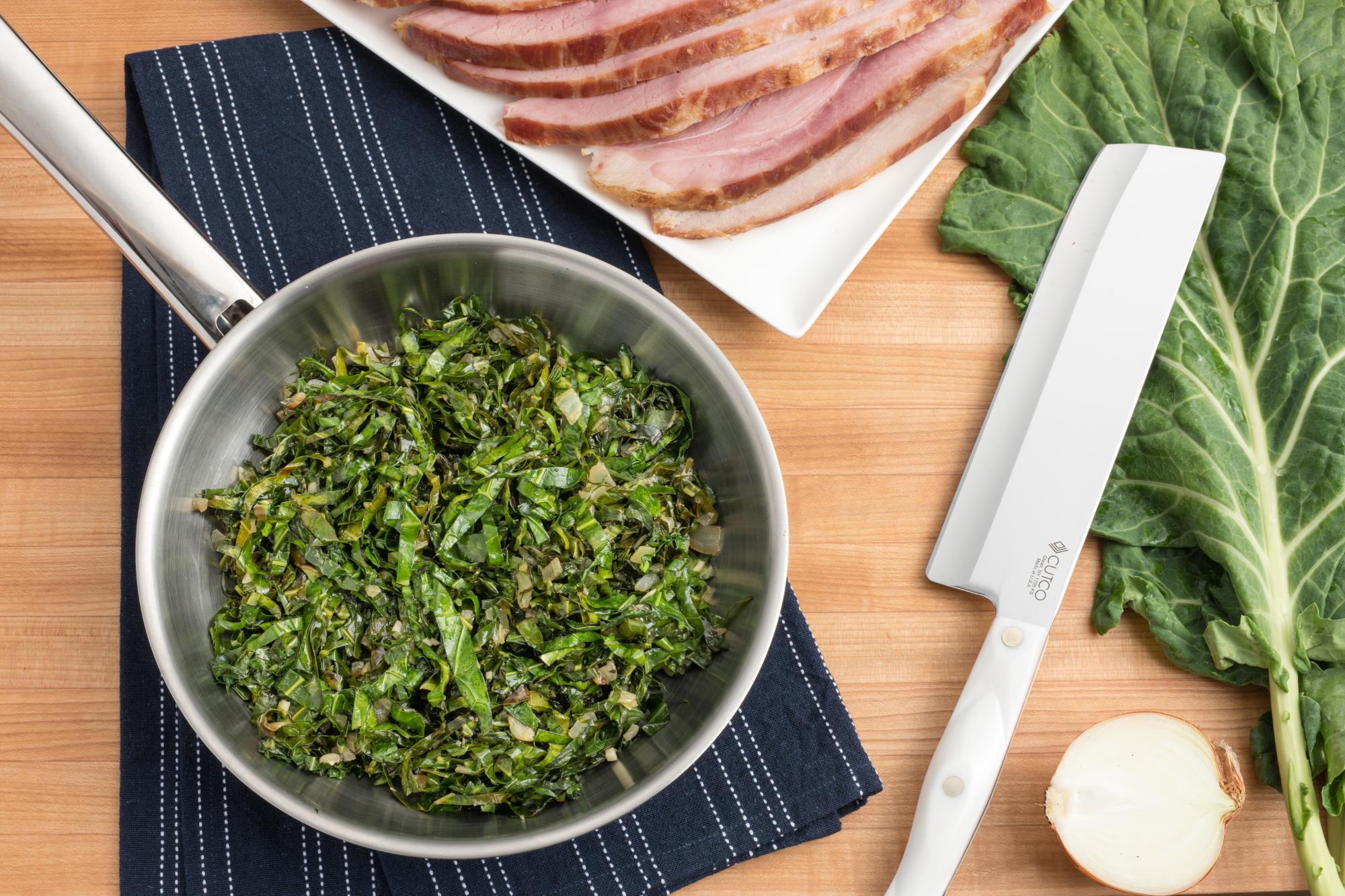 Stir-Fried Collard Green Ribbons