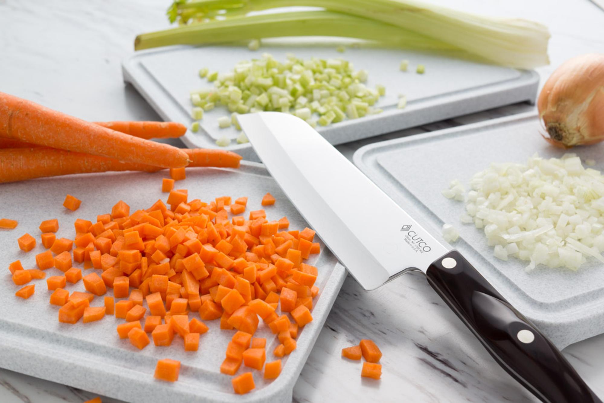 Technique Set of 3 Knives with Wooden Storage/Cutting Board 