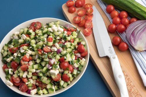 Cucumber and Tomato Chopped Salad