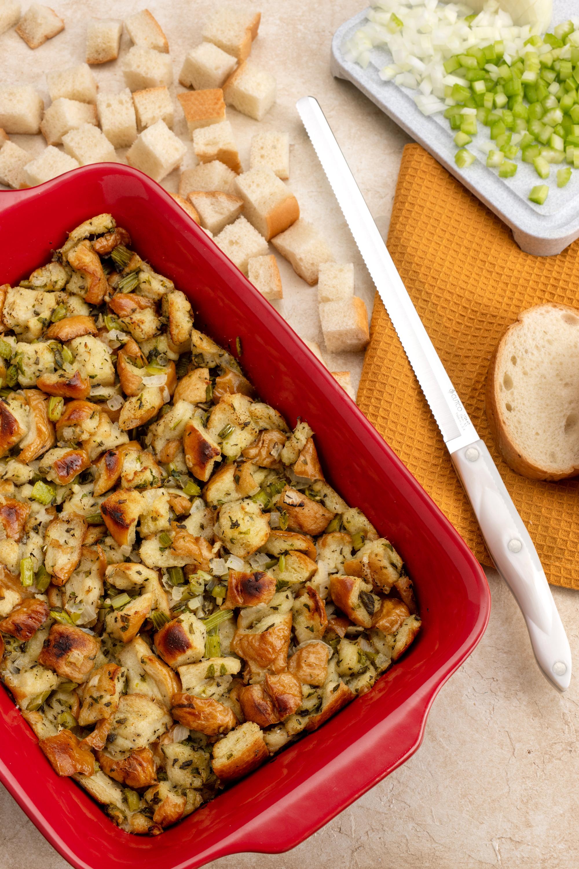 Easy Stuffing with Fresh Bread and Herbs