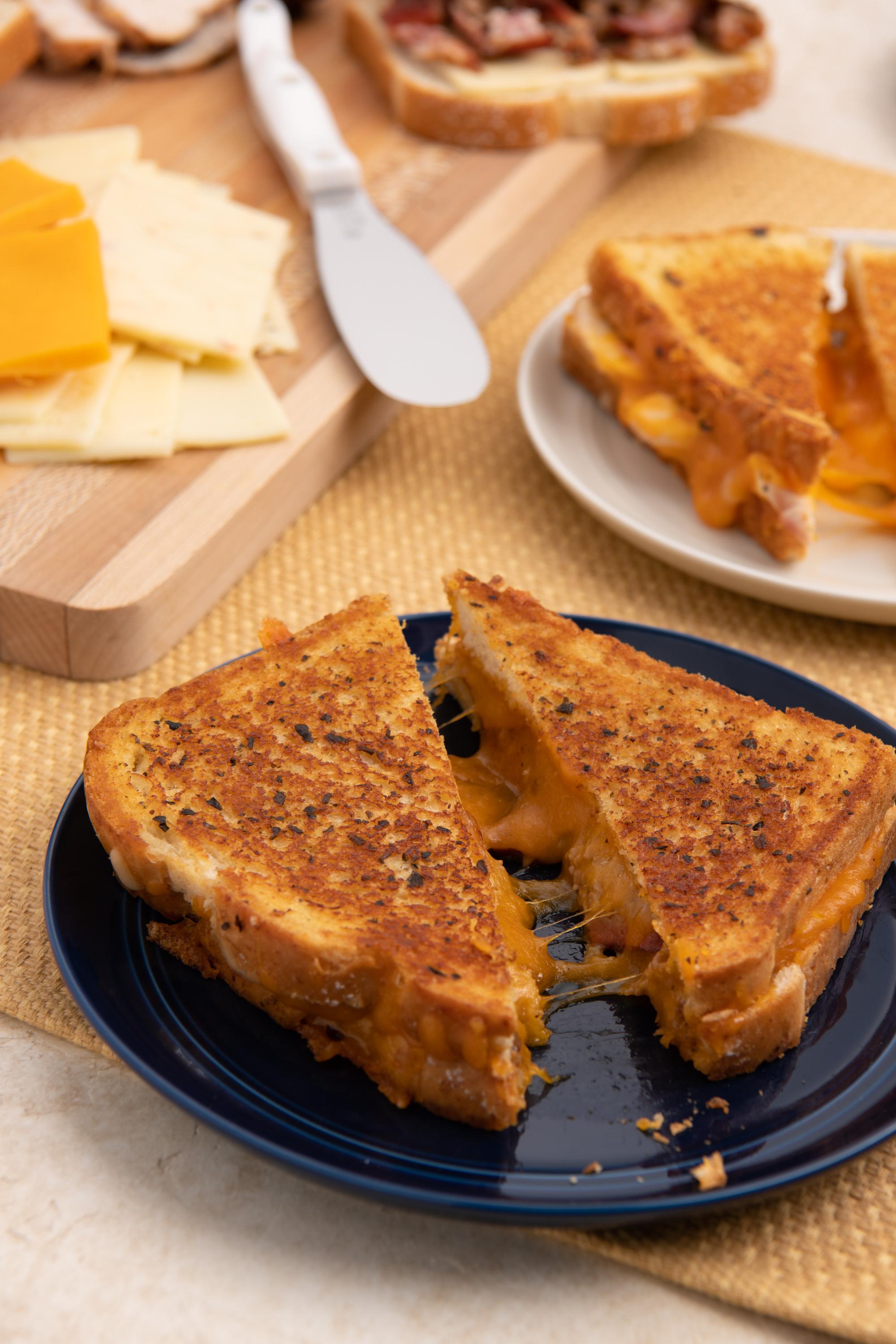 Grilled Cheese with Barbecue Meat