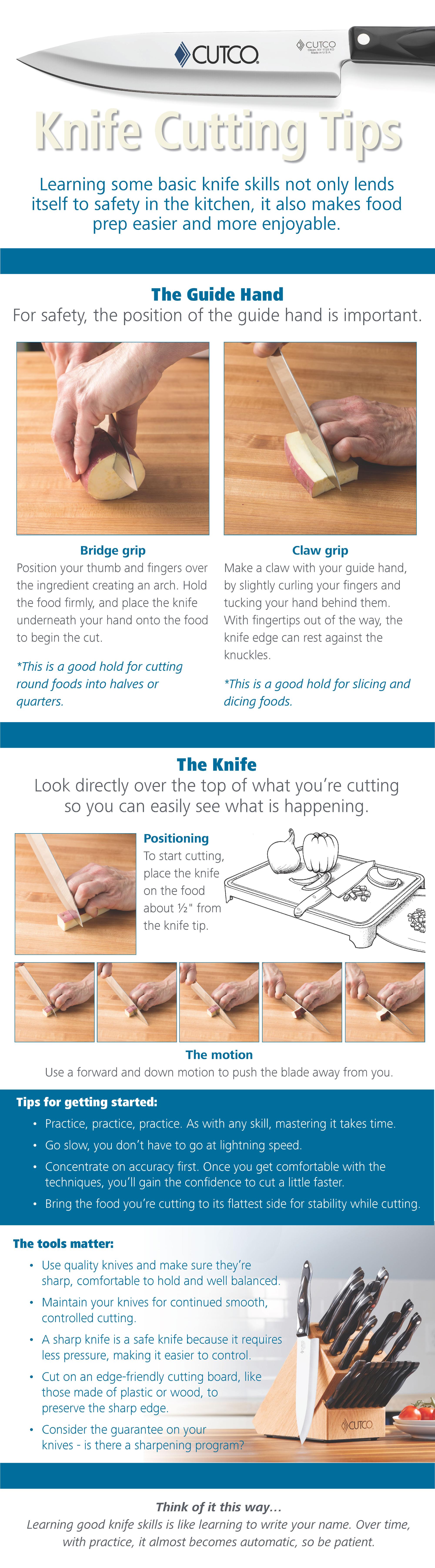 Knife Cutting Tips Infograph